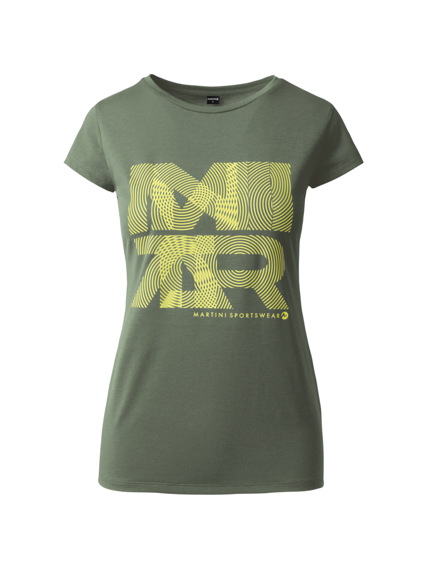Martini Sportswear - HIGHVENTURE Shirt W - T-Shirts in mosstone - vista frontale - Donna
