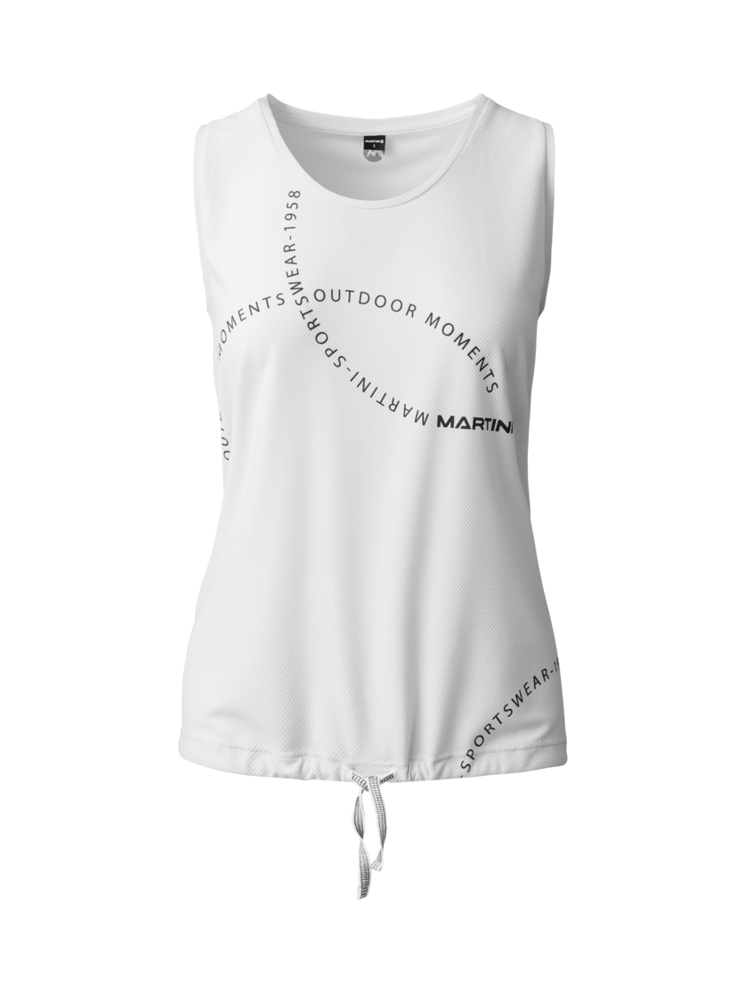 Martini Sportswear - FIRSTLIGHT Sleeveless Shirt Straight W - Tops in white - Vorderansicht - Damen