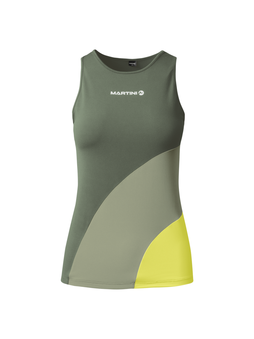 Martini Sportswear - ALPMATE Sleeveless Shirt Dynamic W - Tops in mosstone-tendril - Vorderansicht - Damen