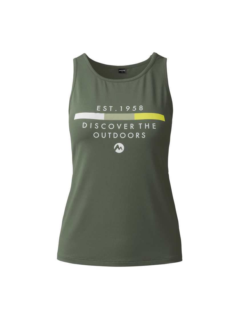 Martini Sportswear - ALPMATE Sleeveless Shirt Straight W - Tops in mosstone - vista frontale - Donna