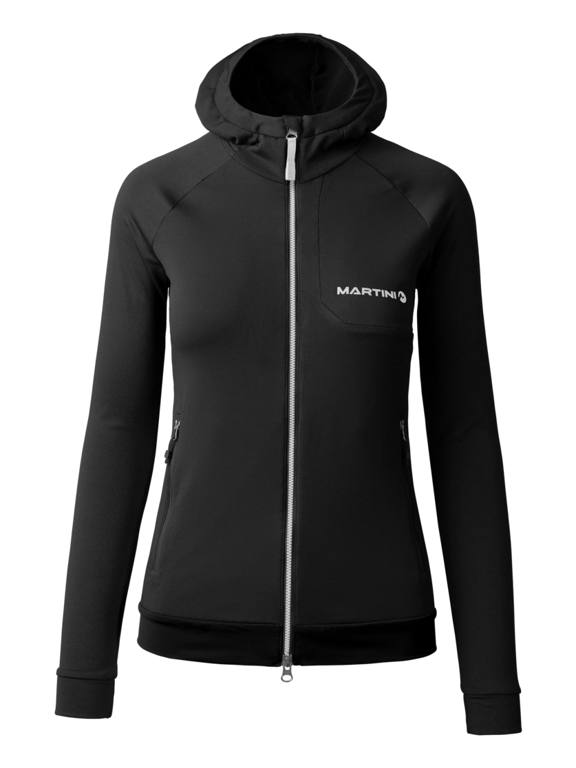 Martini Sportswear - HIGHVENTURE Midlayer Jacket W - Fleece in black - front view - Women