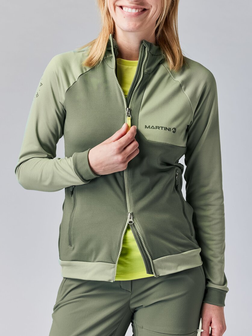 Martini Sportswear - HIGHVENTURE Midlayer Jacket W - Pile in mosstone-tendril - Dettaglio 1 - Donna