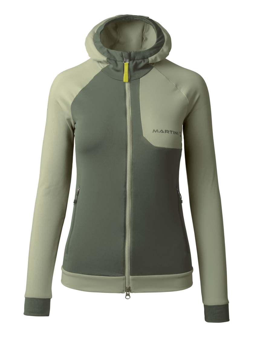 Martini Sportswear - HIGHVENTURE Midlayer Jacket W - Fleecejacke in mosstone-tendril - Vorderansicht - Damen