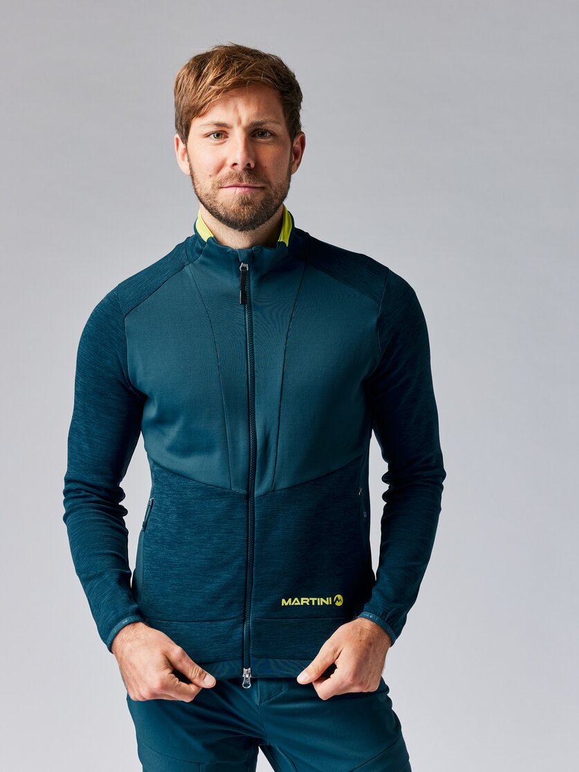 Martini Sportswear - TREKTECH Midlayer Jacket M - Midlayers in mosstone-greenery - front view model - Men