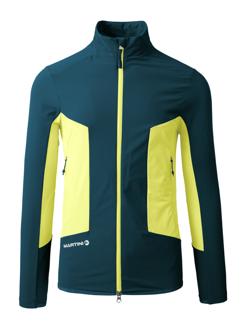 Martini Sportswear - HILLCLIMB Midlayer Jacket M - Midlayers in poseidon-greenery - front view - Men