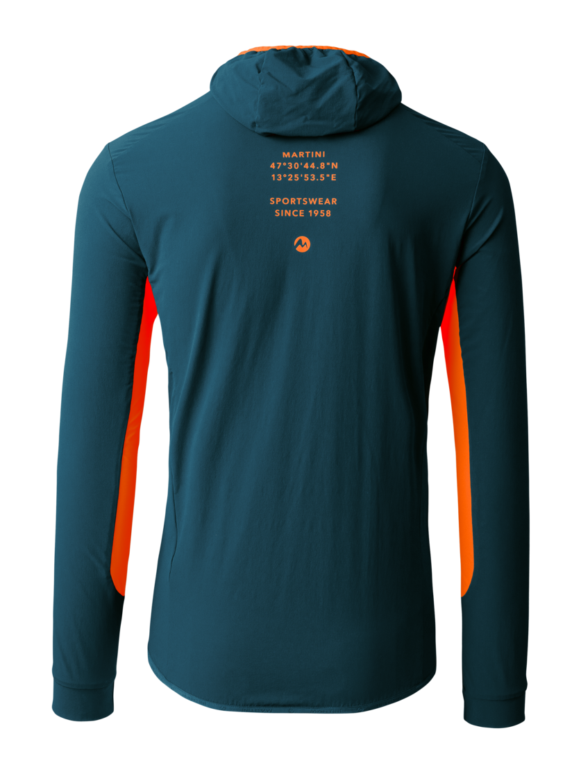 Martini Sportswear - ALPMATE Midlayer Jacket M - Midlayers in poseidon-fire - rear view - Men
