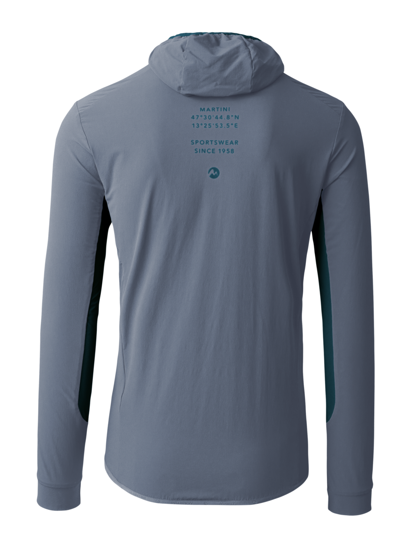 Martini Sportswear - ALPMATE Midlayer Jacket M - Midlayers in poseidon-moon - rear view - Men