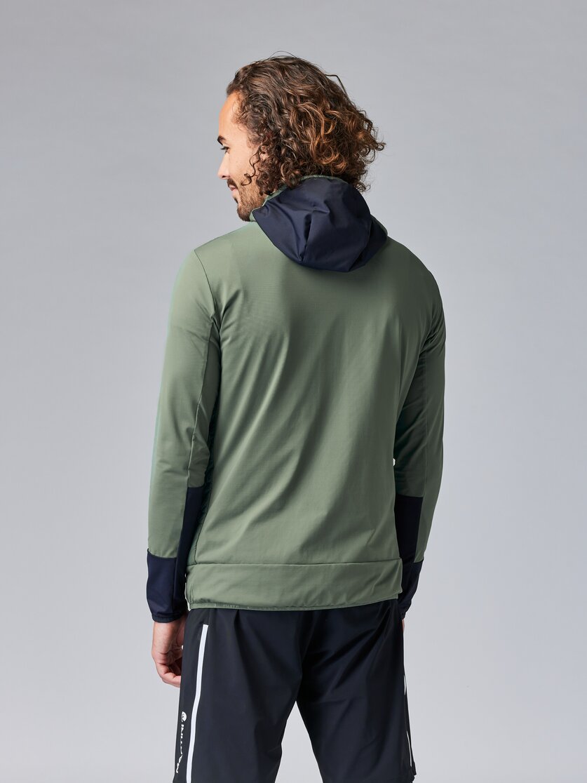 Martini Sportswear - NEVERREST Hybrid Jacket G-Loft® M - Hybrid jackets in mosstone-black - rear view model - Men