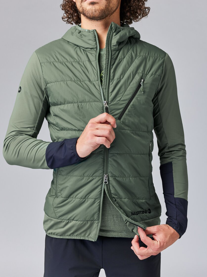 Martini Sportswear - NEVERREST Hybrid Jacket G-Loft® M - Hybrid jackets in mosstone-black - Detail 2 - Men