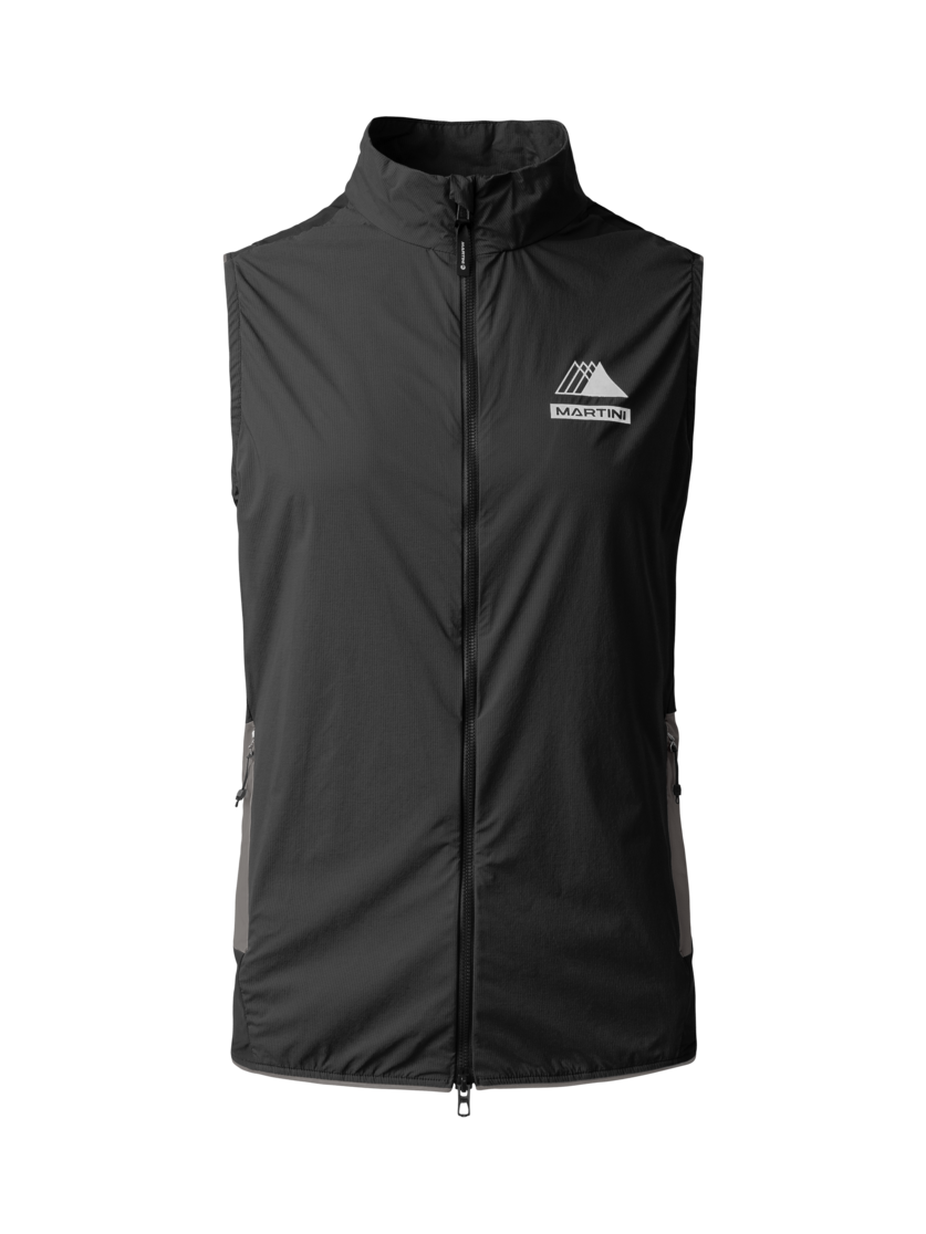 Martini Sportswear - PACEMAKER Hybrid Vest M - Westen in black-steel - Vorderansicht - Herren