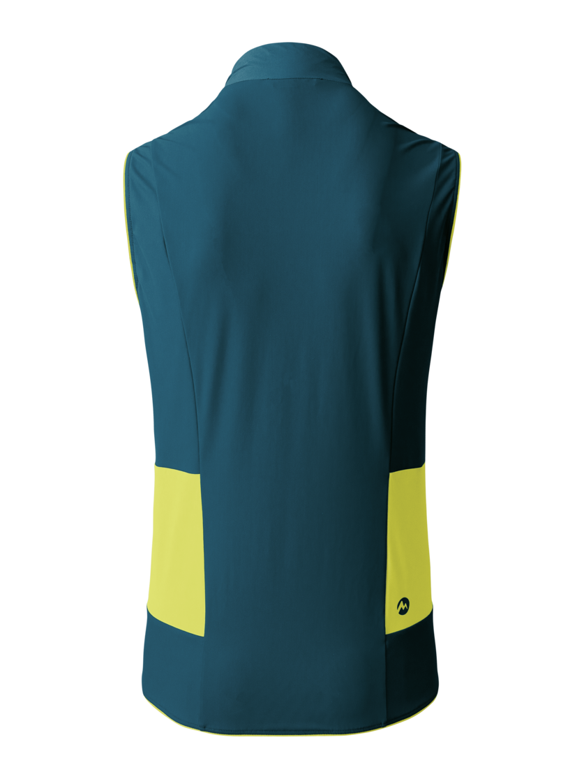 Martini Sportswear - PACEMAKER Hybrid Vest M - Outdoor vests in poseidon-greenery - rear view - Men