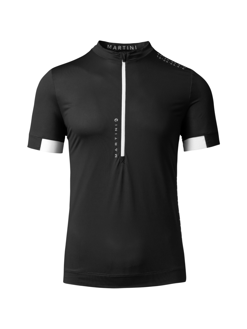 Martini Sportswear - FLOWTRAIL Halfzip Shirt Straight M - T-Shirts in black-white - Vorderansicht - Herren