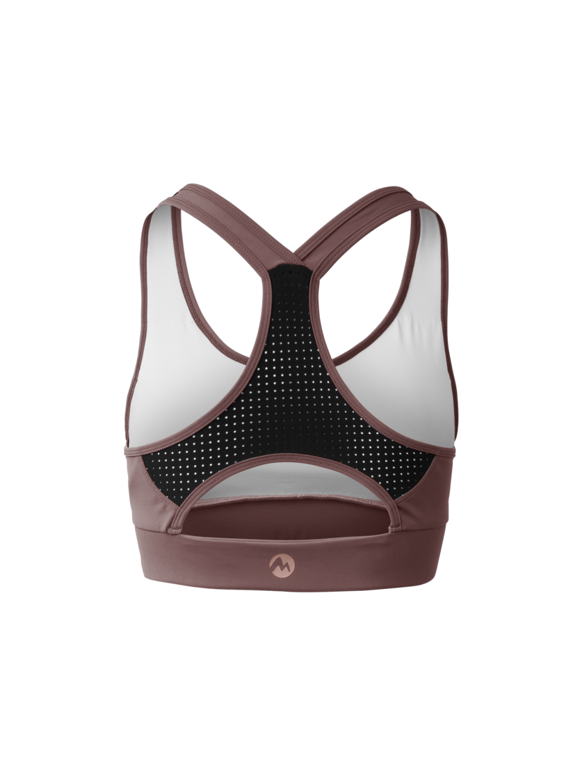 Martini Sportswear - Hillclimb Bra W - Sport bras in clay - rear view - Women