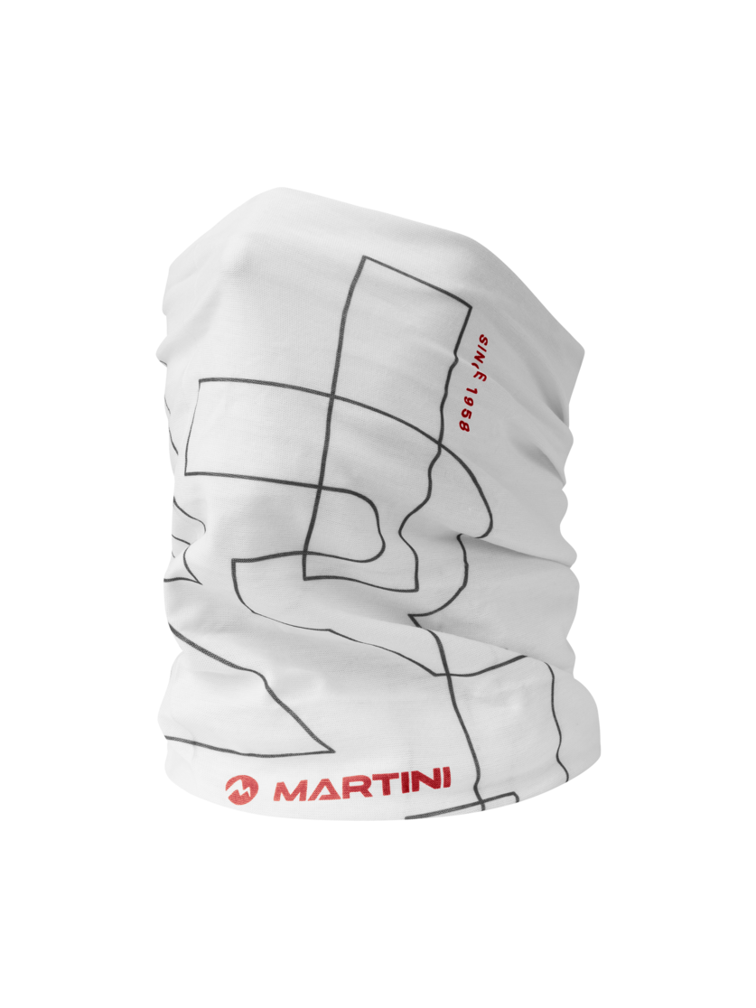 Martini Sportswear - All Passion Tube Uni - Scaldacollo in white-red moon - vista frontale - Unisex