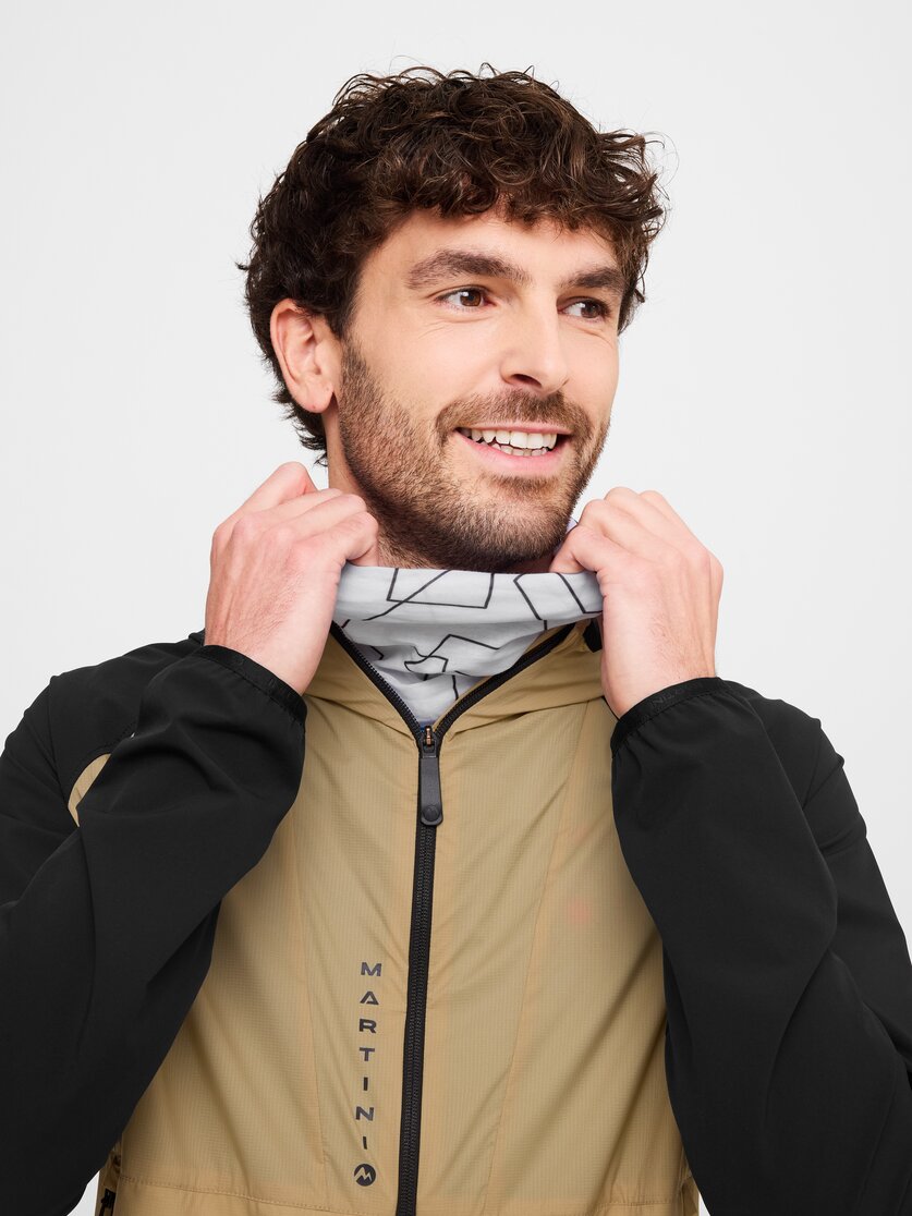 Martini Sportswear - All Passion Tube Uni - Scaldacollo in white-red moon - vista frontale modello - Unisex