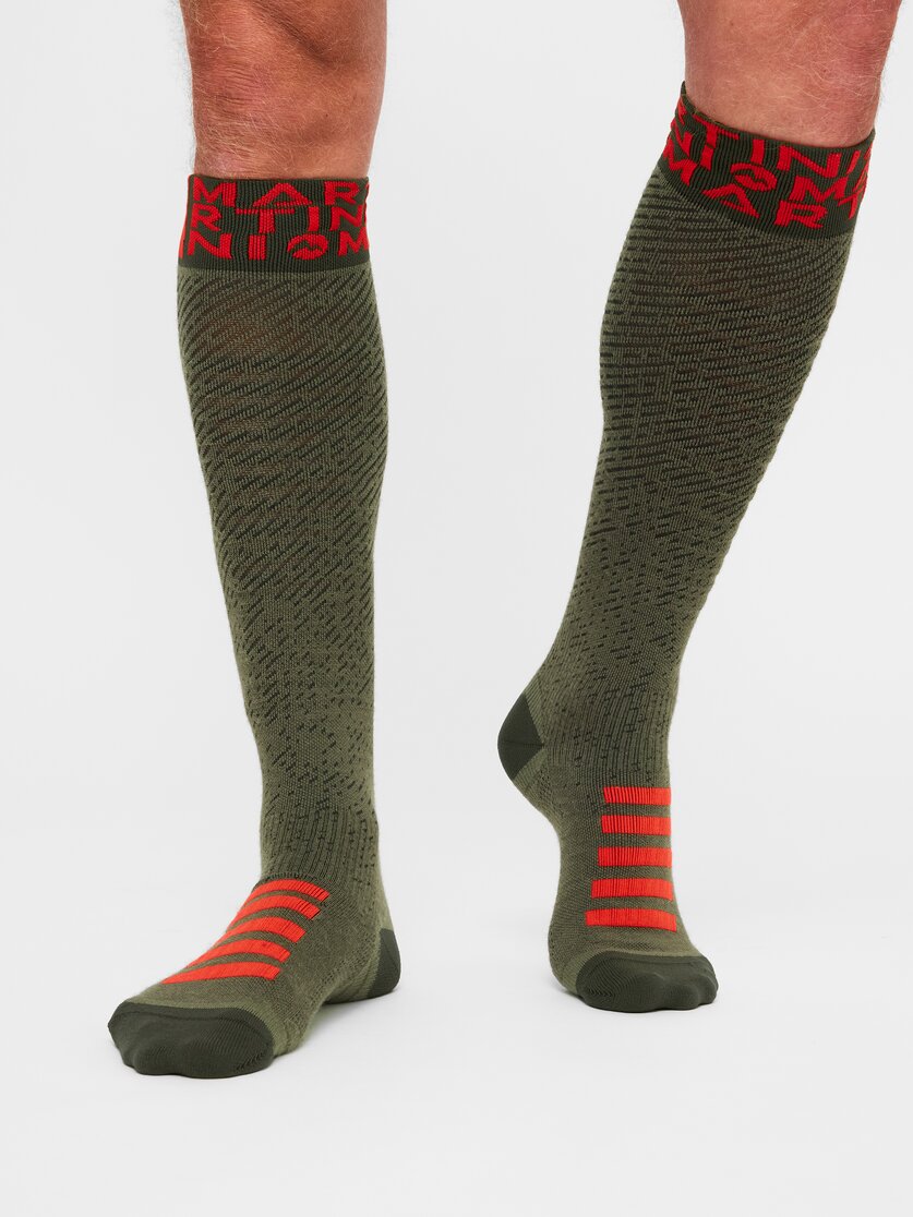 Martini Sportswear - Giro Socks High Uni - Socken in spanish green-lava - Vorderansicht Model - Unisex