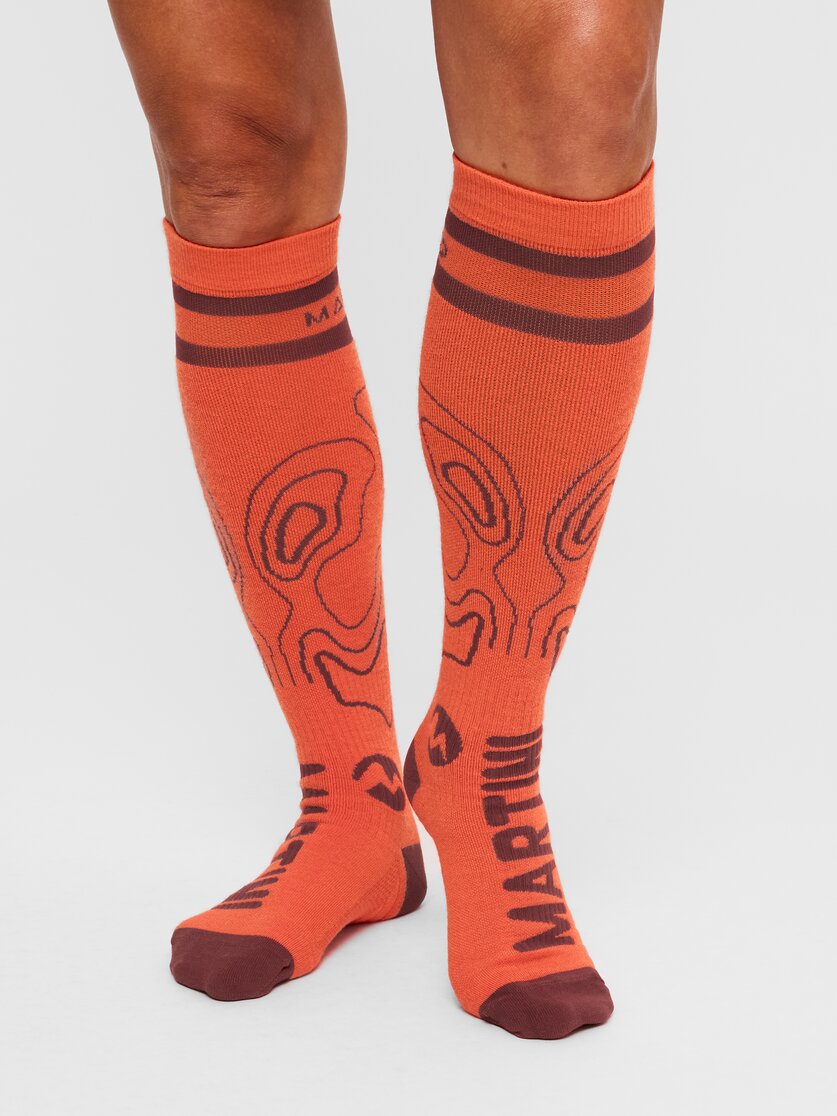 Martini Sportswear - Original Socks High Uni - Socks in spanish green-black - front view model - Unisex