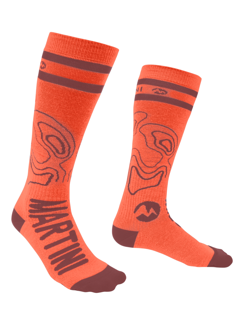 Martini Sportswear - Original Socks High Uni - Socks in tangerine-winter apple - front view - Unisex