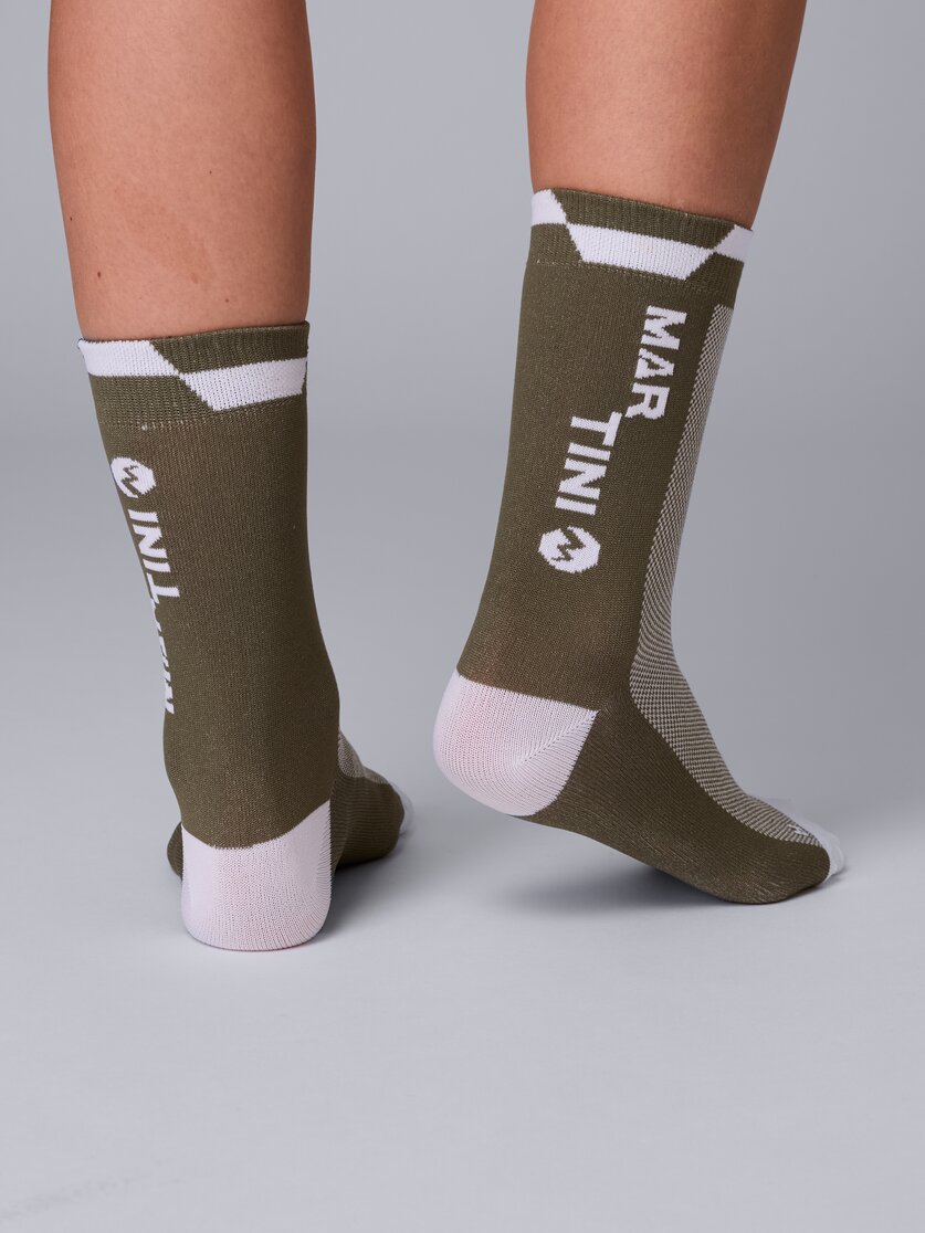 Martini Sportswear - Inmotion Socks Bike Uni - Calzini in black-white - vista laterale modello - Unisex