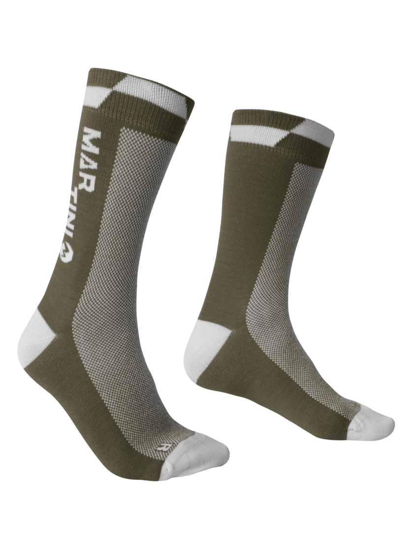 Martini Sportswear - Inmotion Socks Bike Uni - Calzini in moss-white - vista frontale - Unisex