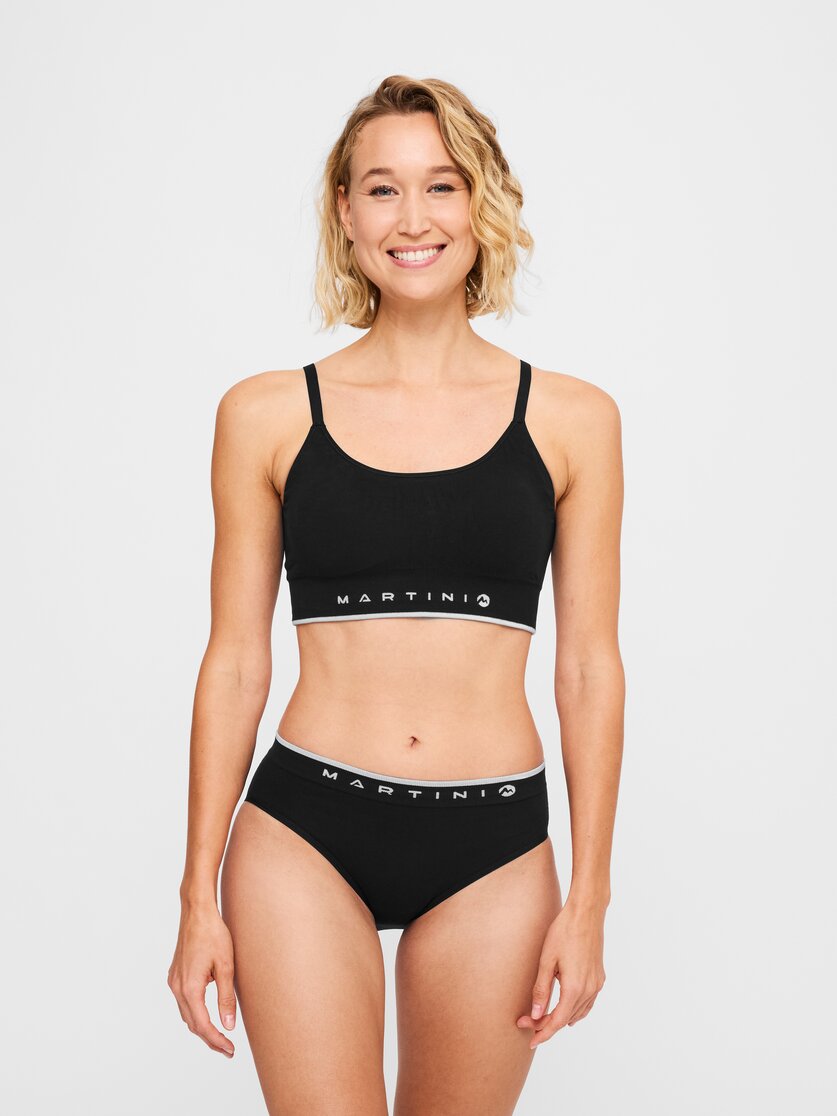 Martini Sportswear - Wanted Top Seamless W - Sport bras in black - front view model - Women