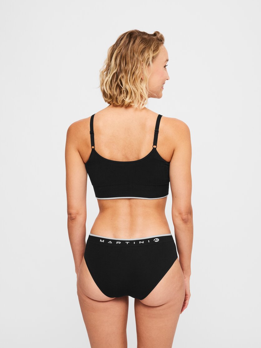 Martini Sportswear - Wanted Top Seamless W - Sport bras in black - rear view model - Women