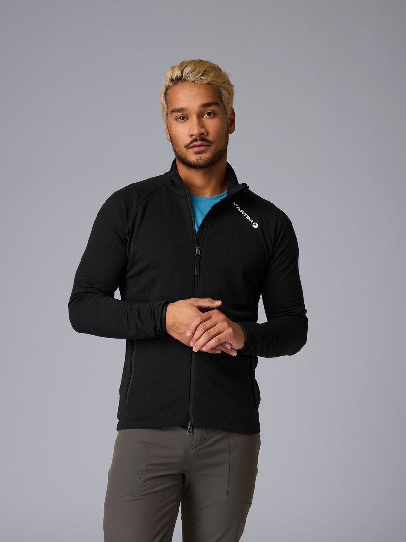 Martini Sportswear - Hillclimb Midlayer Jacket M - Strati intermedi in black - vista frontale modello - Uomo