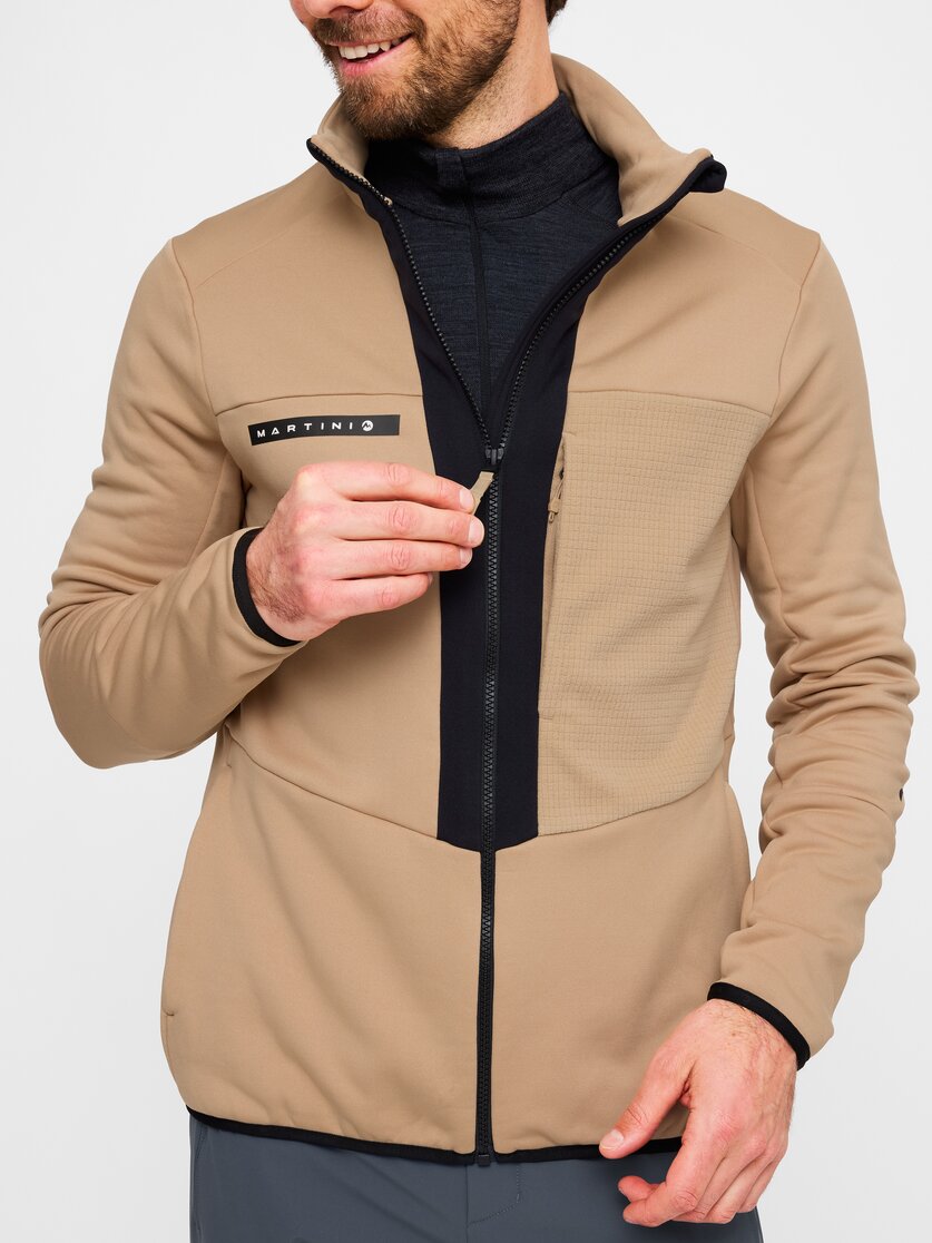 Martini Sportswear - Yalca Midlayer Jacket M - Fleecejacke in desert-black - Detail 1 - Herren