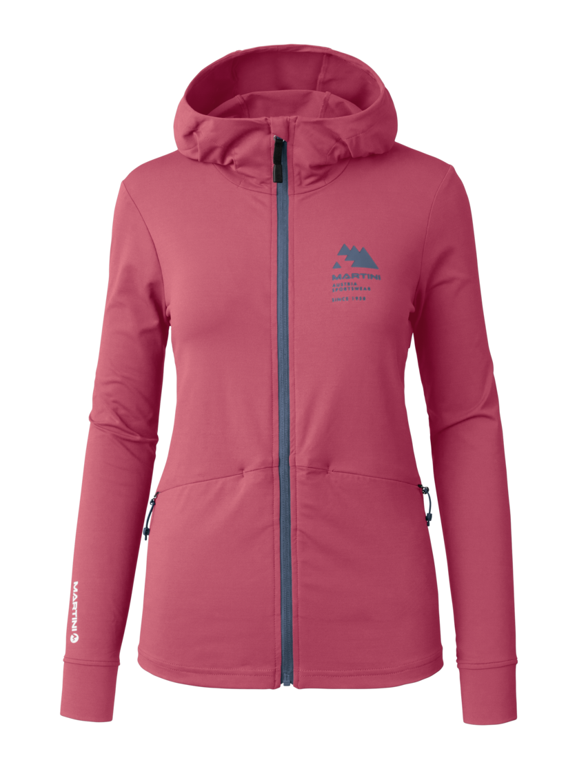 Martini Sportswear - Sunrise Midlayer Jacket W - Fleece in blossom-dark blue - front view - Women