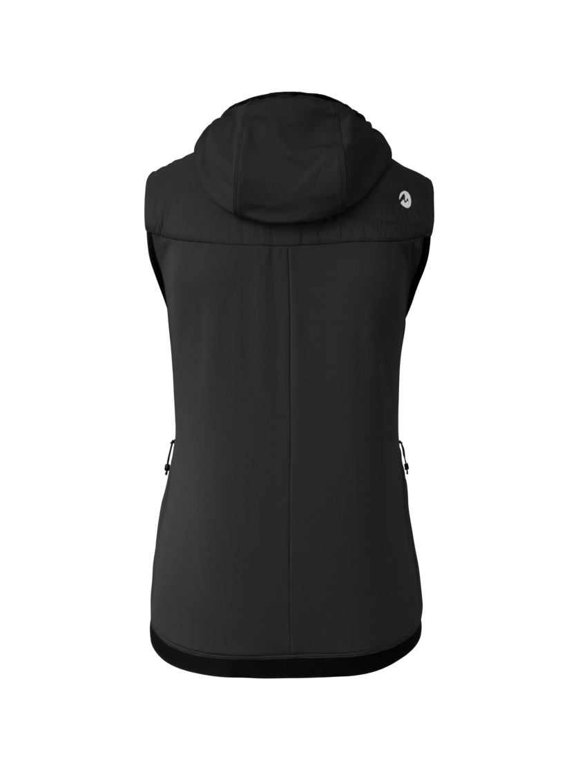Martini Sportswear - Alpmate IN Hybrid Hooded Vest W - Westen in black - Rückansicht - Damen