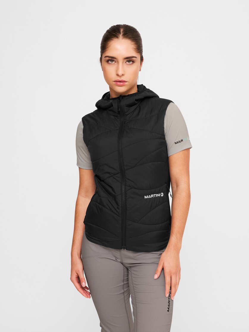 Martini Sportswear - Alpmate IN Hybrid Hooded Vest W - Westen in black - Vorderansicht Model - Damen