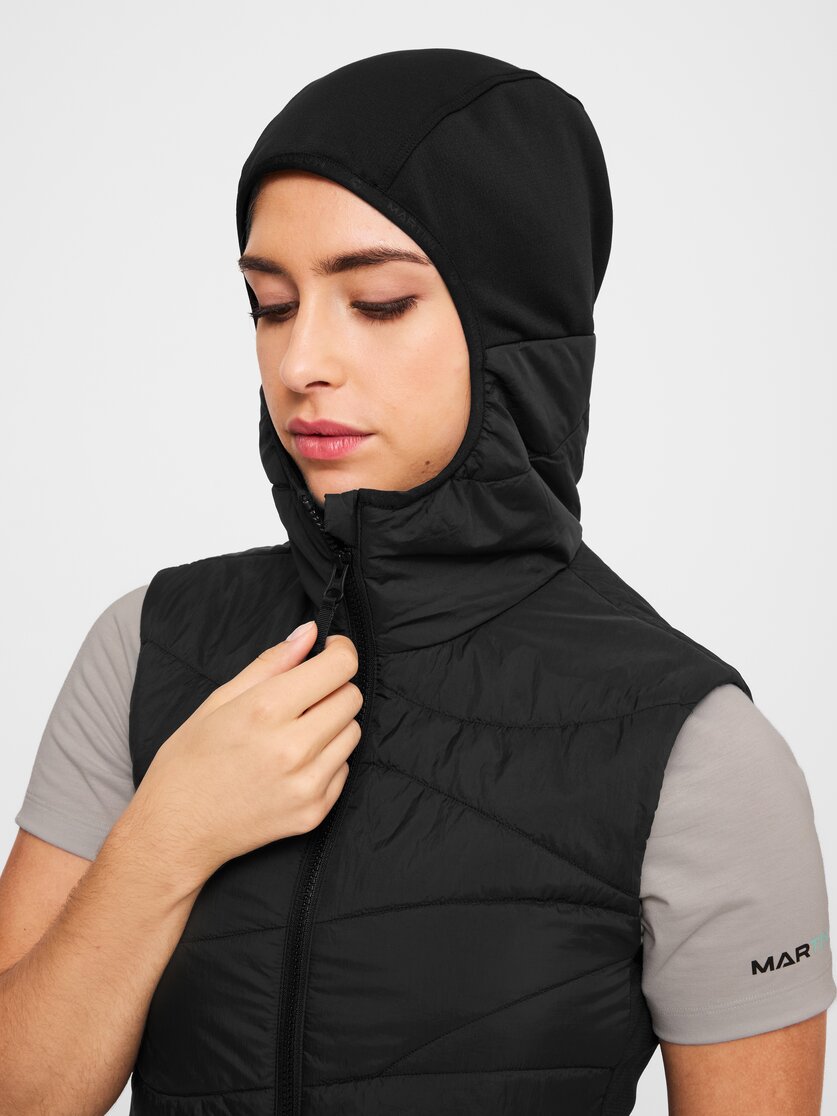 Martini Sportswear - Alpmate IN Hybrid Hooded Vest W - Westen in black - Detail 5 - Damen