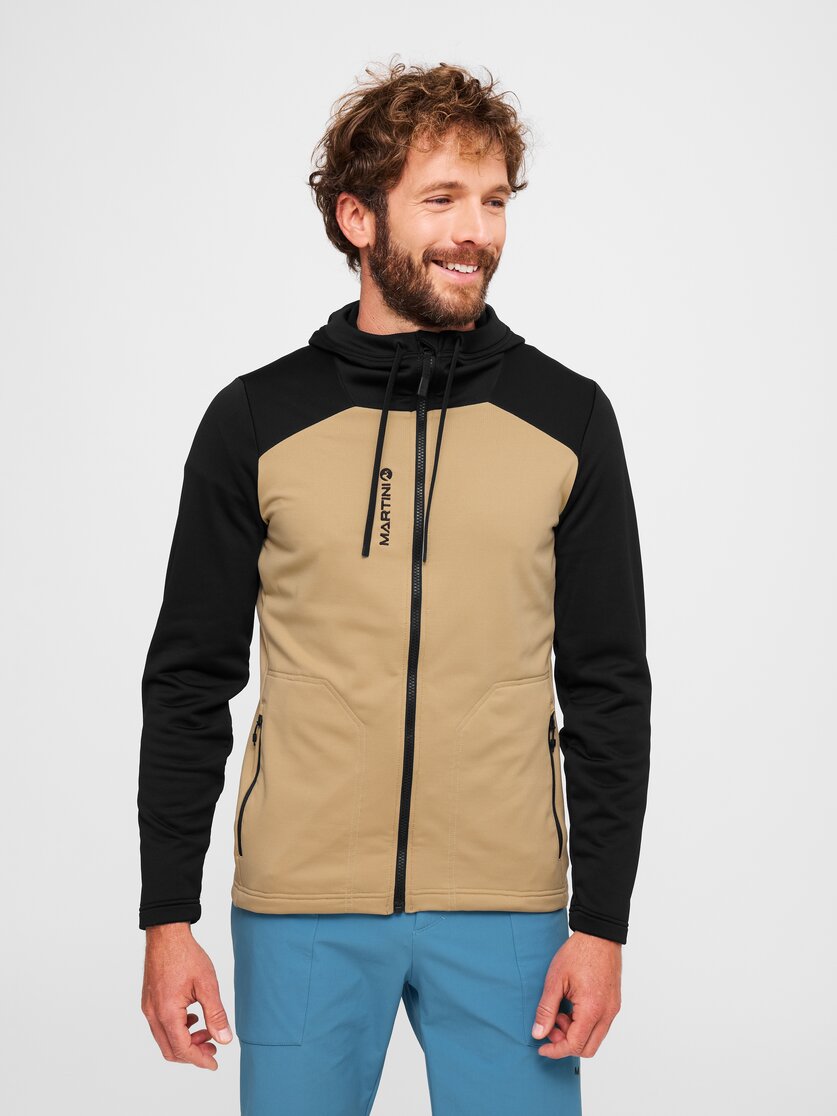 Martini Sportswear - Alpmate ML Hooded Jacket M  - Midlayers in true navy-black - front view model - Men