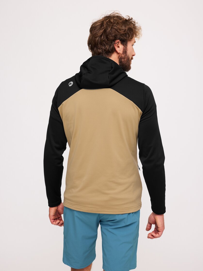 Martini Sportswear - Alpmate ML Hooded Jacket M  - Midlayers in true navy-black - rear view model - Men