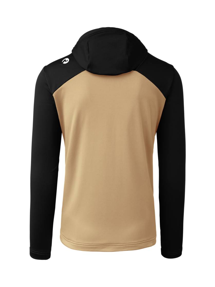 Martini Sportswear - Alpmate ML Hooded Jacket M  - Midlayers in sandstone-black - rear view - Men