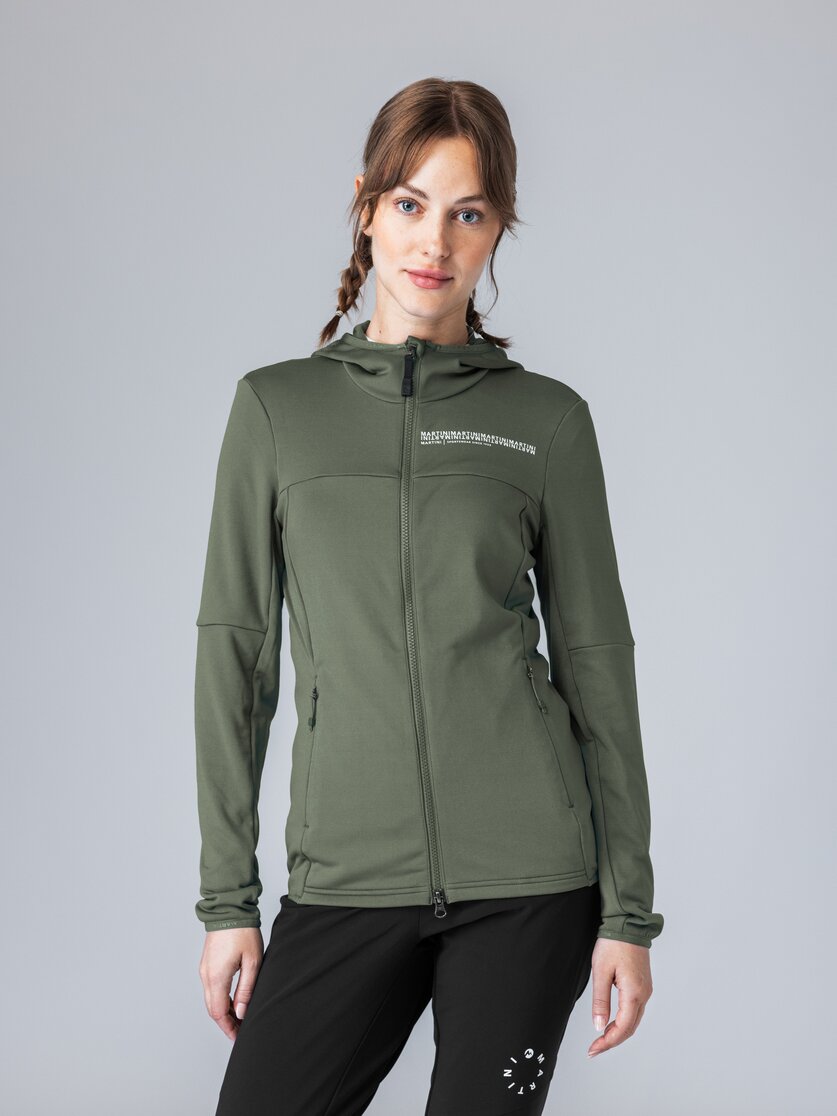 Martini Sportswear - Recharge Midlayer Jacket W - Fleecejacke in mosstone - Vorderansicht Model - Damen