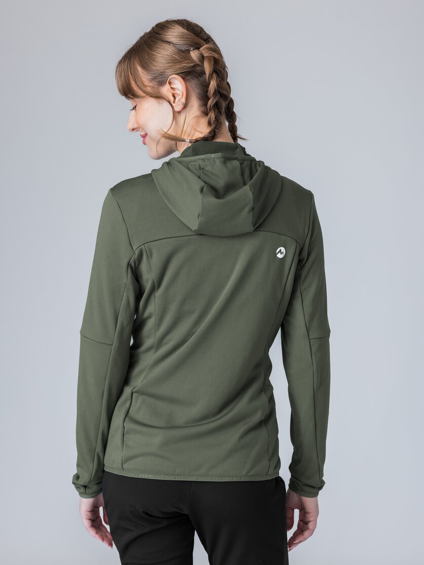 Martini Sportswear - Recharge Midlayer Jacket W - Fleecejacke in mosstone - Rückansicht Model - Damen