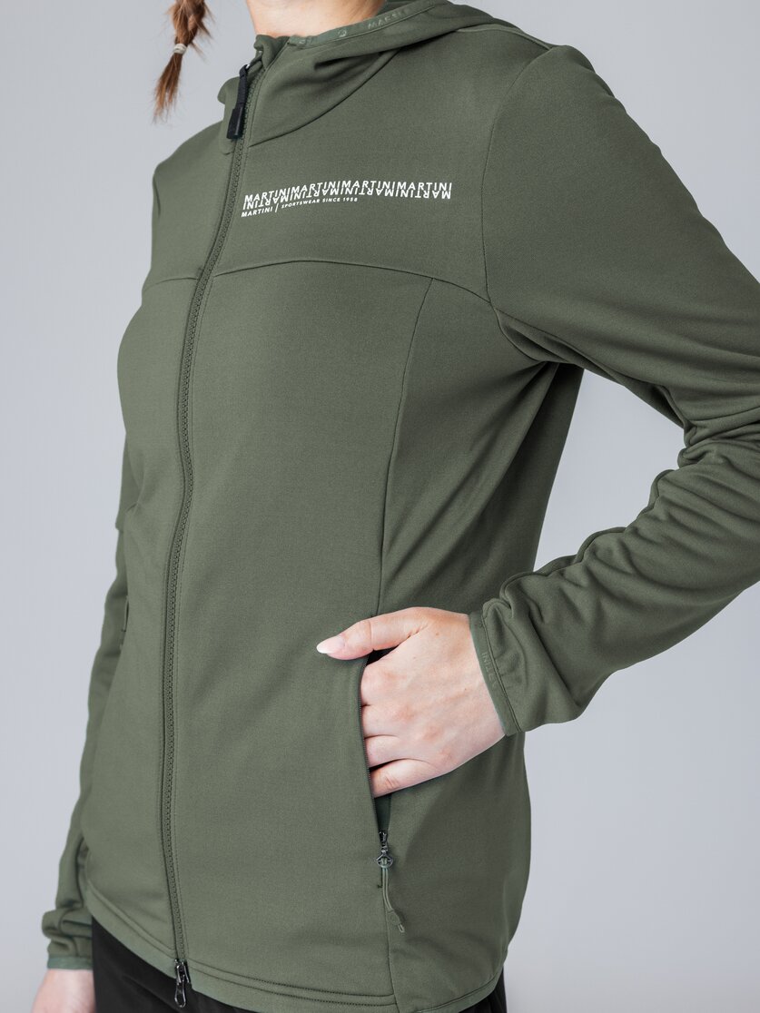 Martini Sportswear - Recharge Midlayer Jacket W - Fleecejacke in mosstone - Detail 2 - Damen