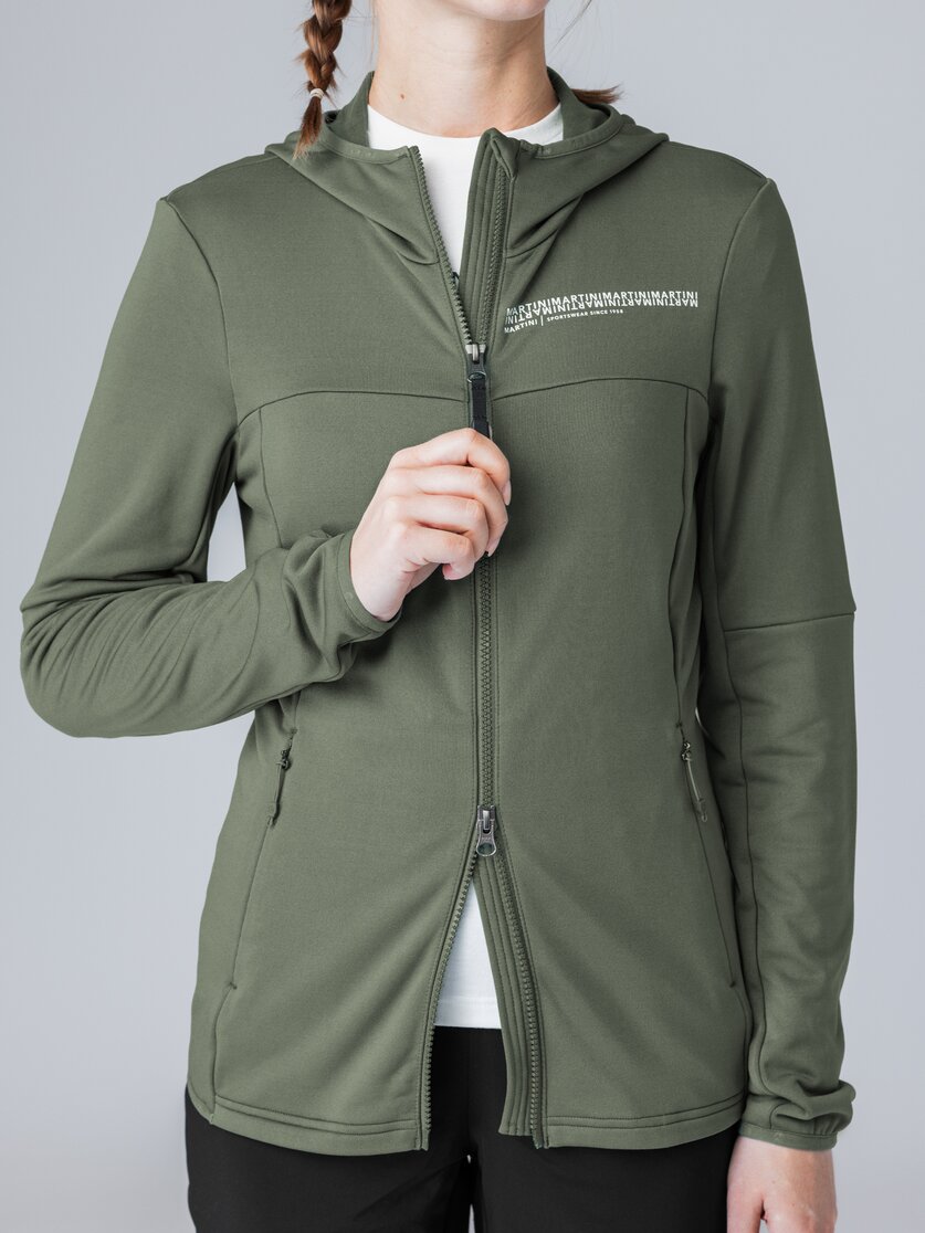 Martini Sportswear - Recharge Midlayer Jacket W - Fleecejacke in mosstone - Detail 3 - Damen