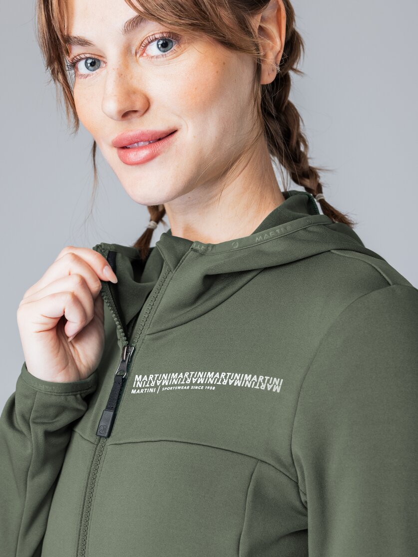 Martini Sportswear - Recharge Midlayer Jacket W - Fleecejacke in mosstone - Detail 7 - Damen