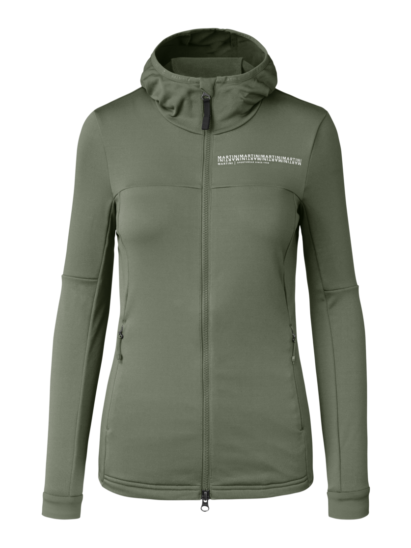 Martini Sportswear - Recharge Midlayer Jacket W - Fleecejacke in mosstone - Vorderansicht - Damen