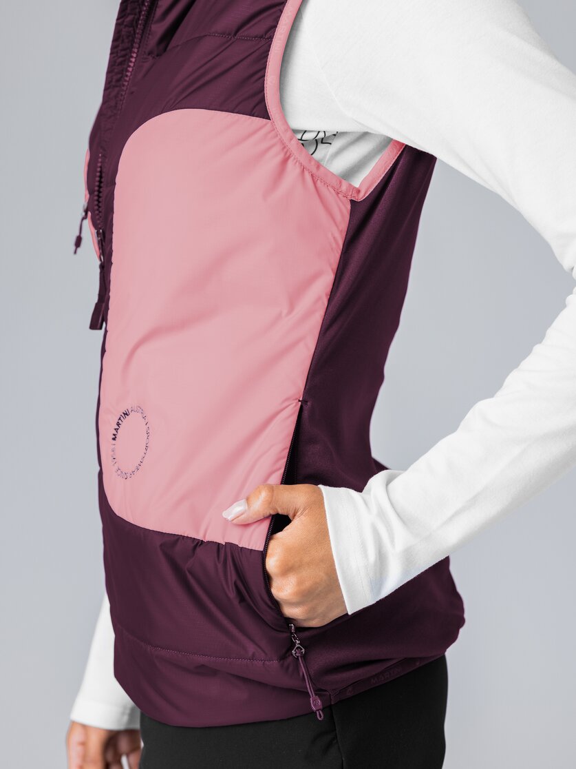Martini Sportswear - Argon Hybrid Vest G-LOFT® W - Westen in mosstone-black - Detail 2 - Damen