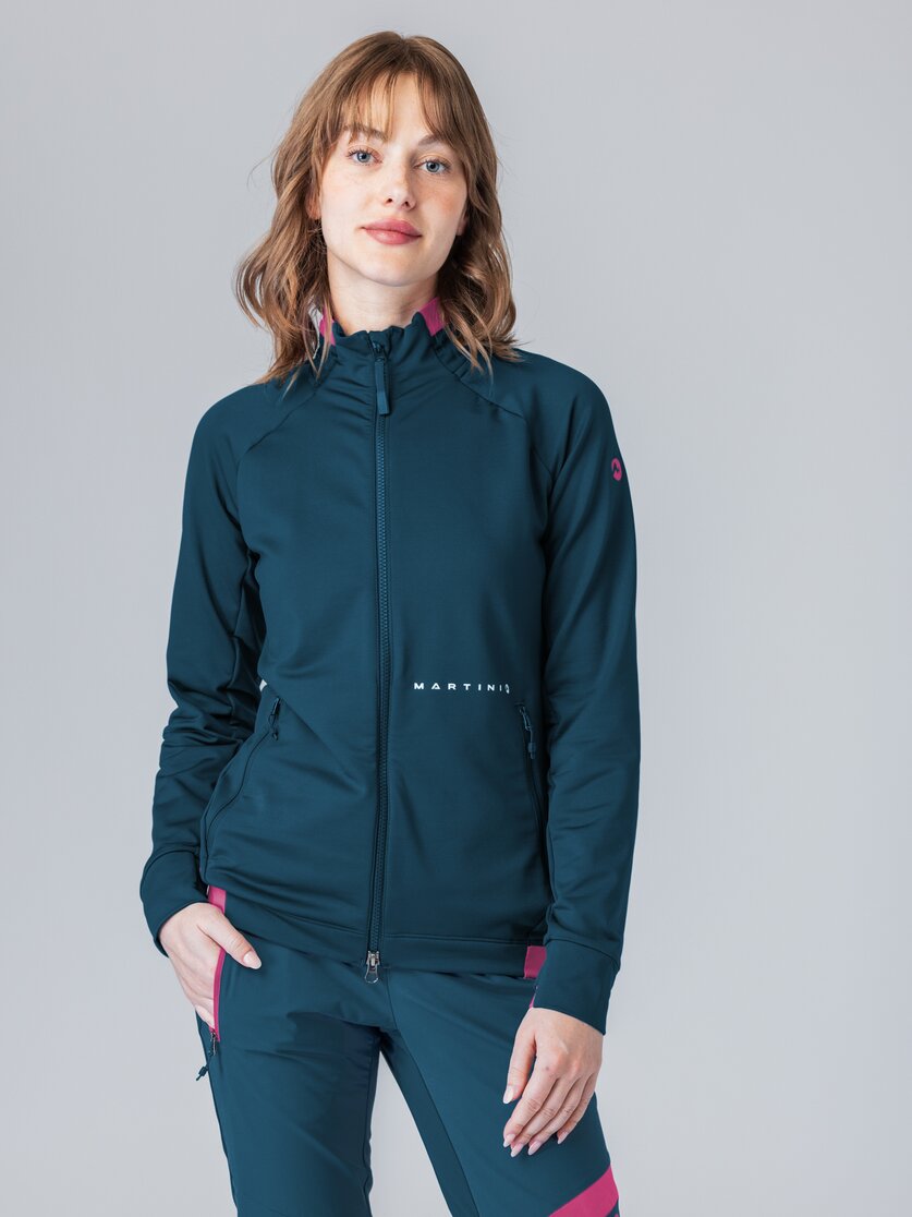 Martini Sportswear - Firstline Midlayer Jacket W - Strati intermedi in poseidon-rosebud - vista frontale modello - Donna