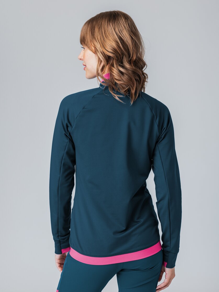 Martini Sportswear - Firstline Midlayer Jacket W - Strati intermedi in poseidon-rosebud - vista laterale modello - Donna