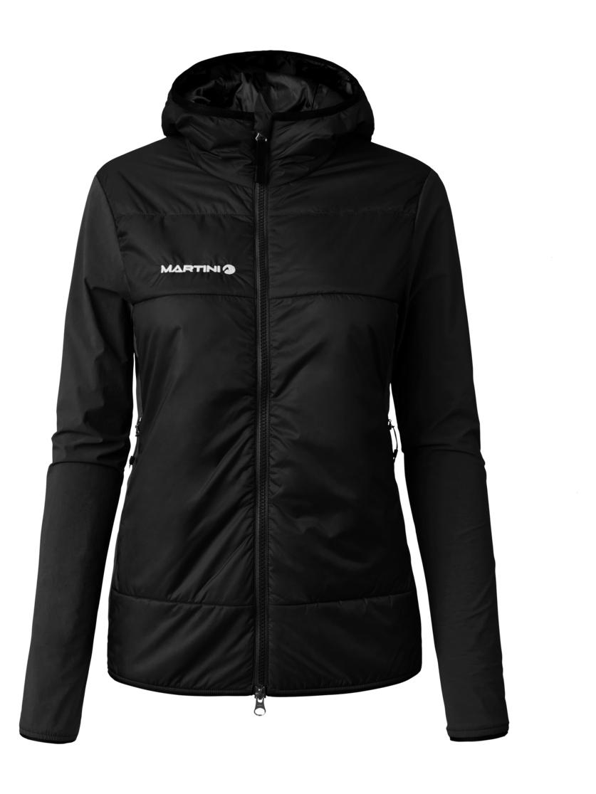 Martini Sportswear - Trektech Hybrid Jacket G-Loft® W - Hybrid jackets in black - front view - Women