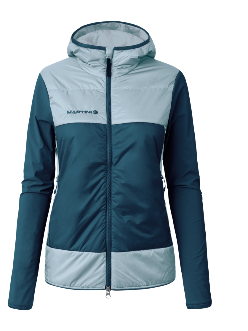 Martini Sportswear - Trektech Hybrid Jacket G-Loft® W - Giacche ibride in poseidon-ice - vista frontale - Donna