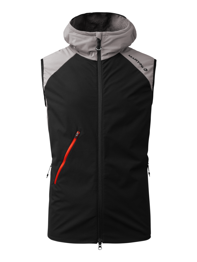 Martini Sportswear - Wildtrack Hybrid Vest Primaloft® Active M - Outdoor vests in ash-black - front view - Men