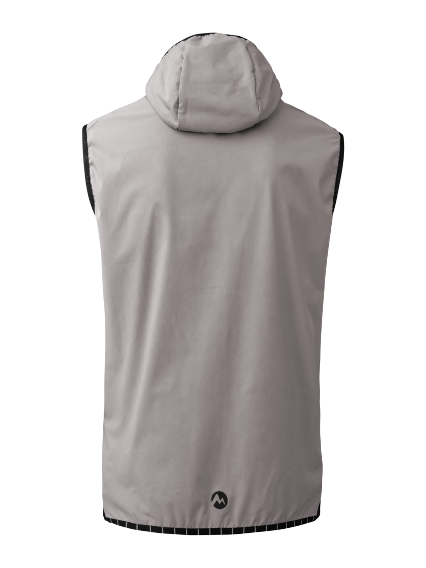 Martini Sportswear - Wildtrack Hybrid Vest Primaloft® Active M - Outdoor vests in ash-black - rear view - Men