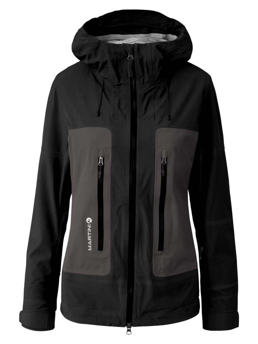Martini Sportswear - Argon 3L Jacket W - Giacche Hardshell in black-steel - vista frontale - Donna