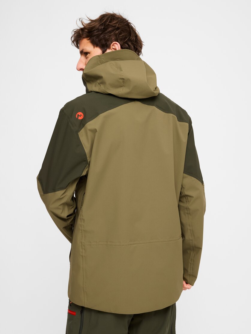Martini Sportswear - Argon 2L Jacket M - Hardshell jackets in spanish green-olive - rear view model - Men